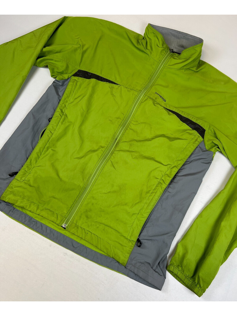 Patagonia Men M Full Zip Jacket Green Grey Windbreaker Outdoor Lightweight - Picture 6 of 14